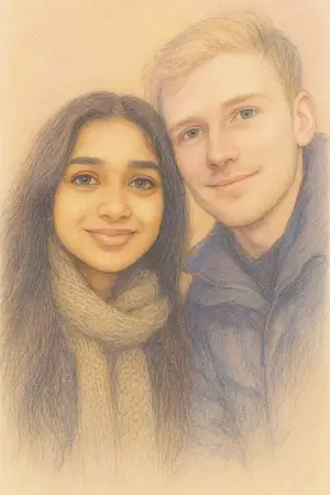 AI-generated cool pencil drawing